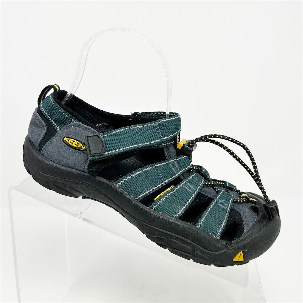 KEEN Newport H2 Kid's Boys Waterproof Sport Sandals Blue Closed Toe Bungee Lace